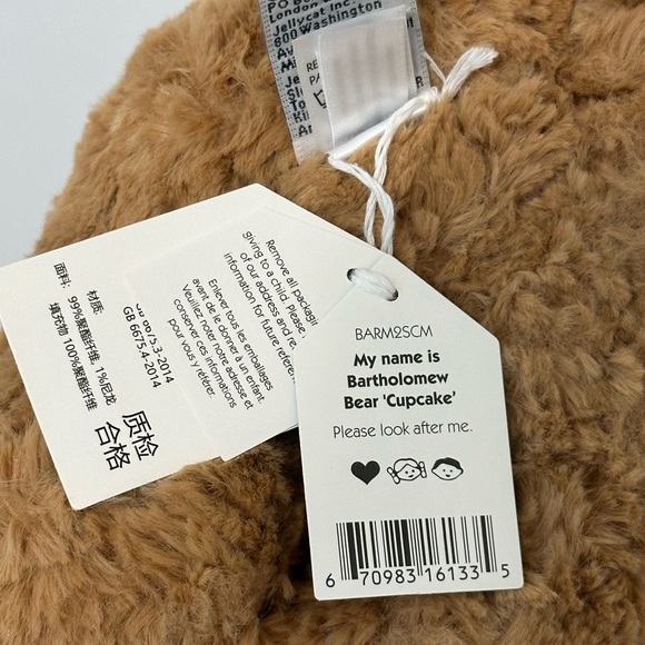Jellycat  Bartholomew Bear ‘Cupcake’ SHANGHAI EXCLUSIVE NWT RETIRED VHTF - Picture 6 of 6